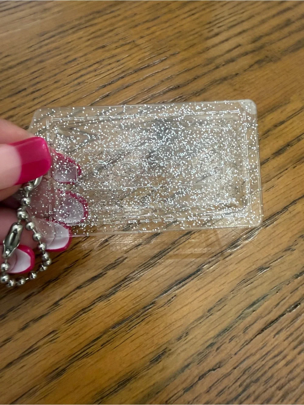 RARE XL Coach Poppy Acrylic Glitter Hang Tag Charm Y2K